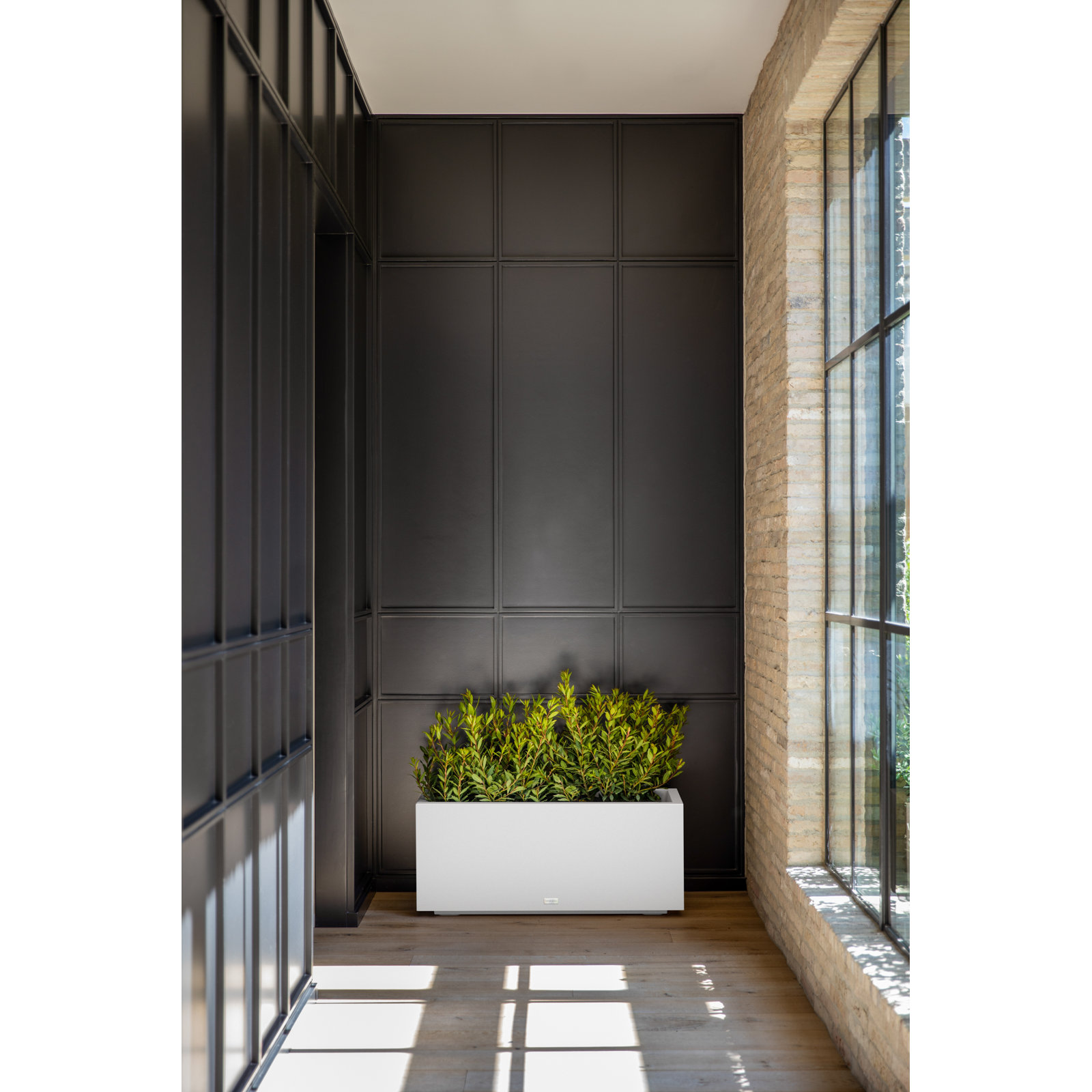Block Series Long Box Planter, 16” H x 38” W x 15” D, White