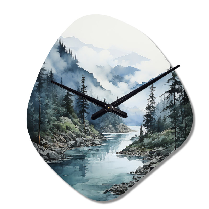 Horloge murale en forme de gris unique, Grand