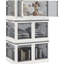 32 bacs de rangement empilables avec couvercles 32 gallons, 3 paquets. Roulettes en plastique. Rangez votre chambre à coucher. 5 accès. Pliant. Empilage sécurisé. Blanc. Capacité: 110 lb bacs, porte-récipients de paquets.
