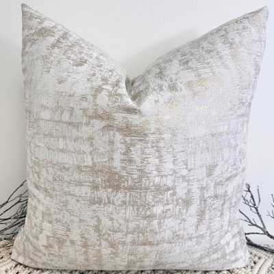 Abstract Gold Square Cushion Cover