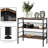 3-Tier Console Table Industrial Style Storage Metal Wooden Shelf With A Robust Multi-Functional Design & Adjustable Feet