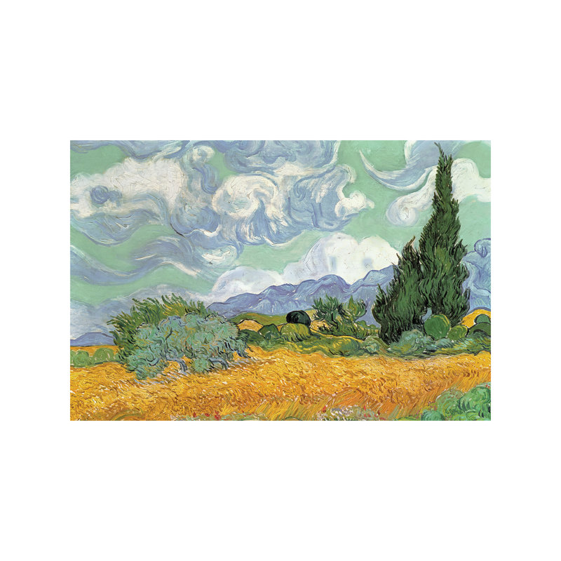 A Wheatfield With Cypresses, September 1889 (National Gallery, London) by Vincent Van Gogh - Painting on Canvas, No Frame