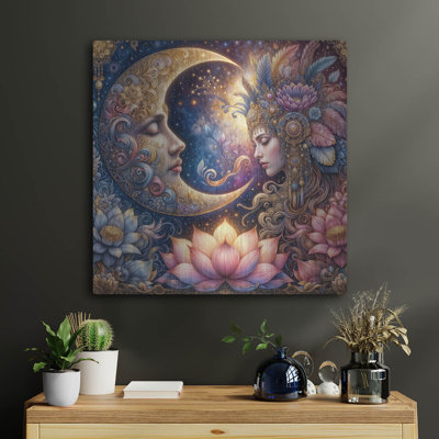  «Moon Sister» par Rey Klimt, art mural en métal, 24 po x 24 po