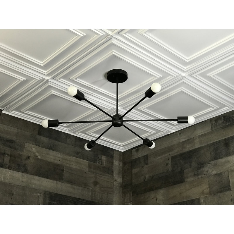 Lustree shpere 6 lumières spoutnik Maxime, Noir mat