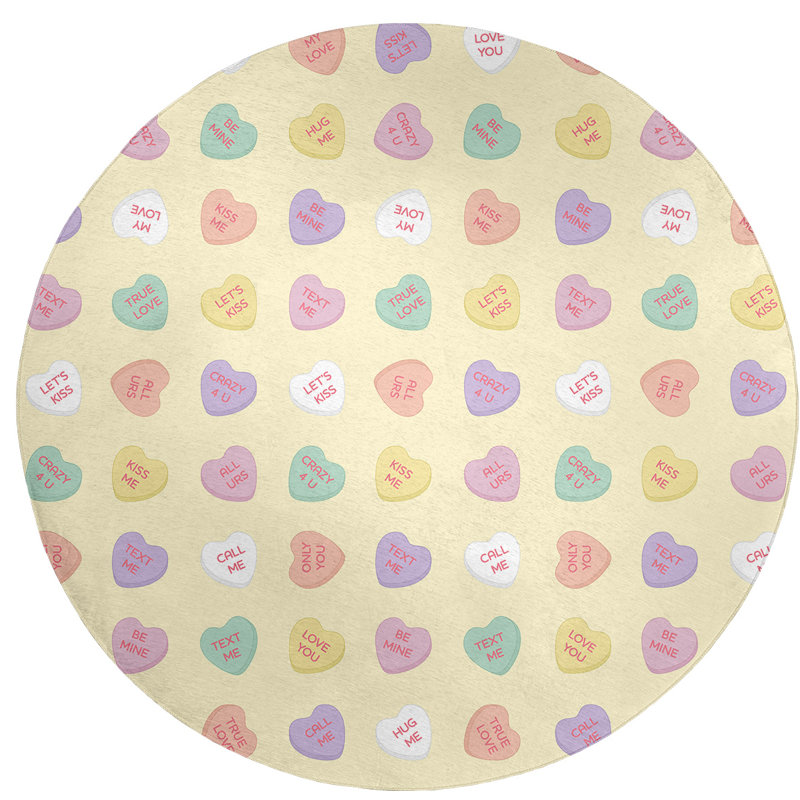 Chenille Indoor Rug, Round 5'