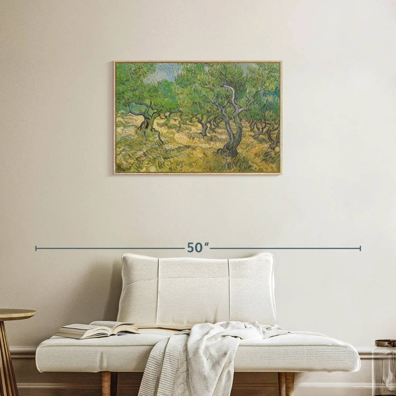 Olive Grove, 31 po x 21 po, Cadre flottant en bois naturel