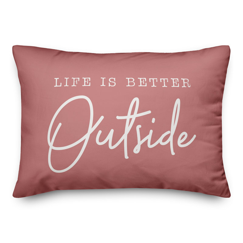 Outdoor Throw Pillow, Pink