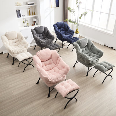 Rose, chaise avec, doux, coton PP, ergonomique, salon, flanelle douce, rembourré, détente, extérieur
