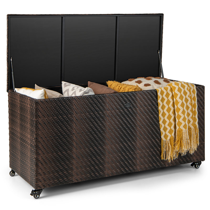 Coffre de terrasse 96 gallons Costway, Brun