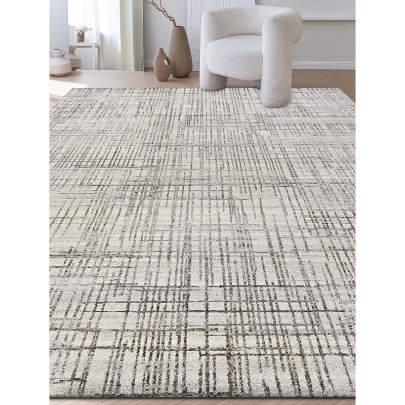 Tapis rectangulaire noué à la main, Rectangle 1 pi 11 po x 3 pi 1 po