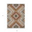 Tapis intérieur tribal lavable brun et beige 3 pi x 5 pi