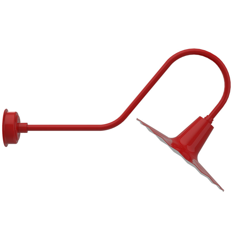 Luminaire de grange d’extérieur à del Iris, H 7,5 po x l 20 po x P 20 po, rouge