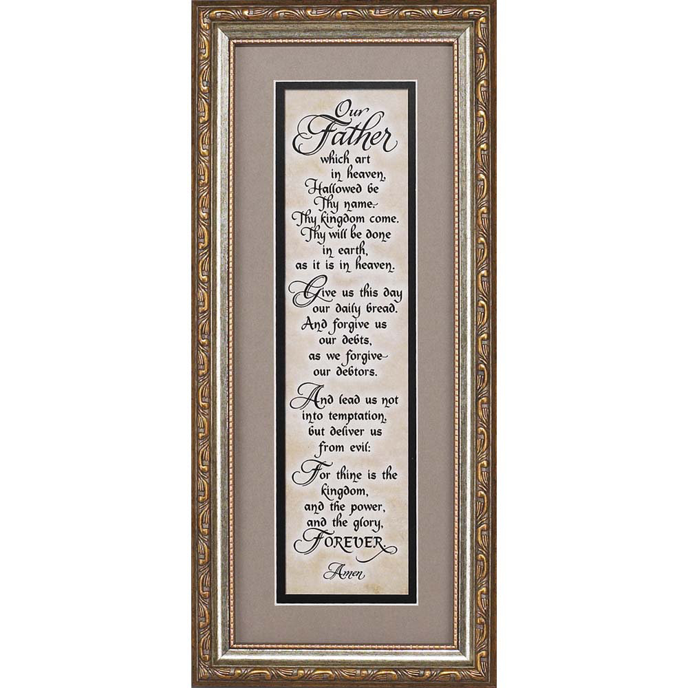 Trinx Framed Wall Art Lords Prayer 6X16 - Wayfair Canada