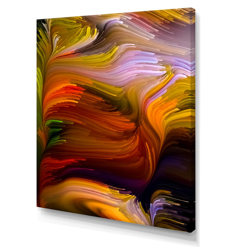Escape Of Liquide VI - Art mural moderne sur toile, H 20 po x l 12 po x P 1 po, Toile tendue