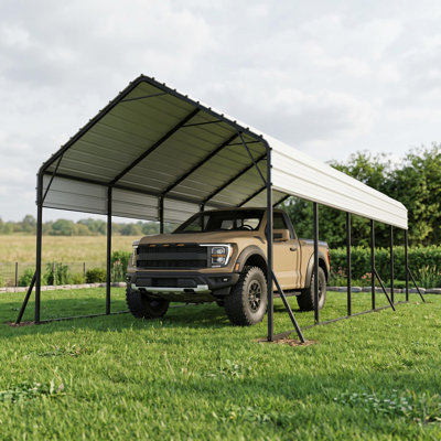13x26x11 Ft Oversized Metal Carport, for All-Weather