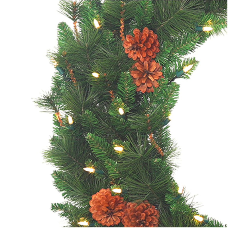 Couronne éclairée northern, H 48 po x l 48 po x P 5,5 po
