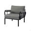 Ensemble de patio en tissu et finition noire (1 fauteuil avec accoudoirs, 1 repose-pieds) (fauteuil)-1815597880