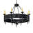 8 - Light Dimmable Wagon Wheel Chandelier