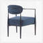 Fauteuil d'appoint rembourré avec structure en métal