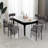 Short Plush Upholstered Metal Dining Chairs-580583879