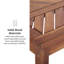 Banc de pique-nique en bois d'acacia pour le patio Harbison-1374334520