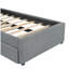 Lit plateforme tapissier simple avec lit gigogne Teddy-1215276523