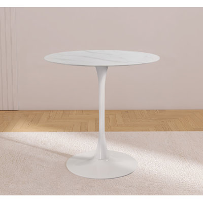 Holly Round Marble Counter height Bar Table