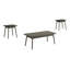 Ensemble de table, ensemble de 3 pièces, café, bout, côté, décor, salon, stratifié gris, Mid-Century, moderne-129461673