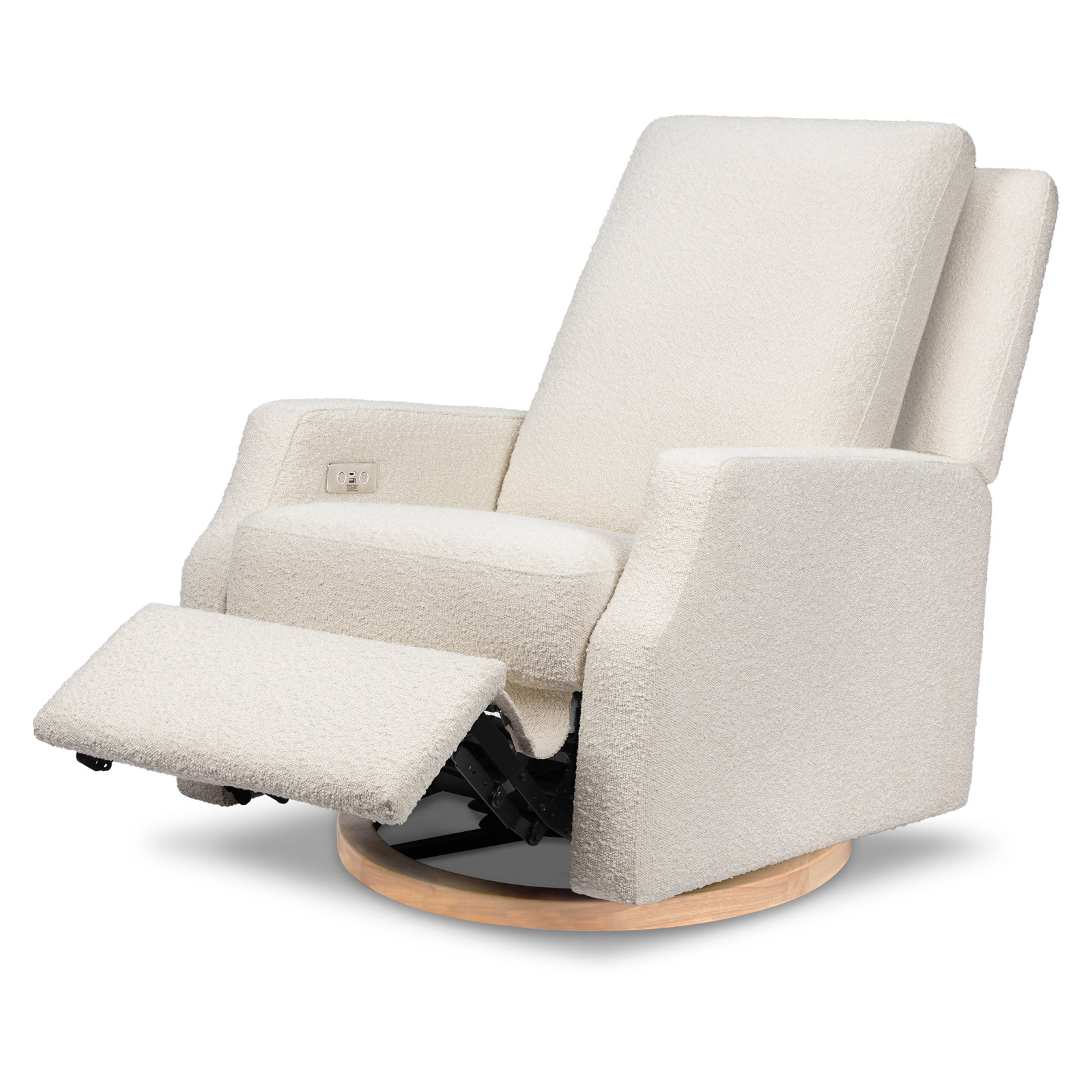 Crewe Swivel Glider, Beige Boucle