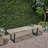 Patio Dining Bench With Iron Legs-1608200946