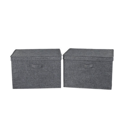 Household Essentials Wide Storage Box Fabric Bin