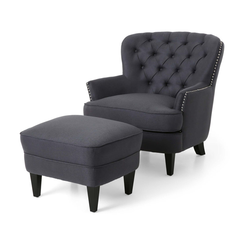 Fauteuil club avec repose-pieds