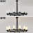 12-Light Dimmable Wagon Wheel Chandelier-2052302941