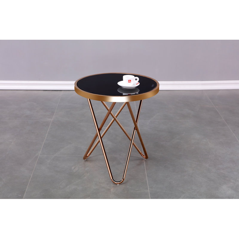 Table d'appoint Avery, Or rose