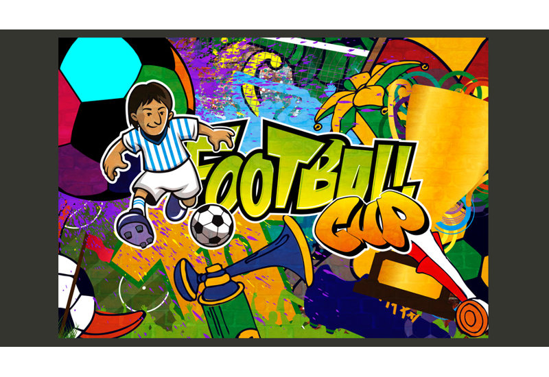 Football Cup 2.80m x 400cm Wallpaper, 400 cm x 280 cm