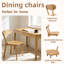 Ensemble de 4 chaises de salle à manger en bois, chaise de cuisine en bois massif avec dossier incurvé, chaises d'appoint modernes sans accoudoirs, patins réglables-1134082572