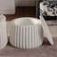 Ensemble de table de rangement ronde avec couvercle amovible, conception emboîtable, forme élégante à bord incurvé pour un salon confortable