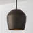 12.5" W x 14" H 1-Light Handcrafted Terracotta Pendant in Matte Black-107163593