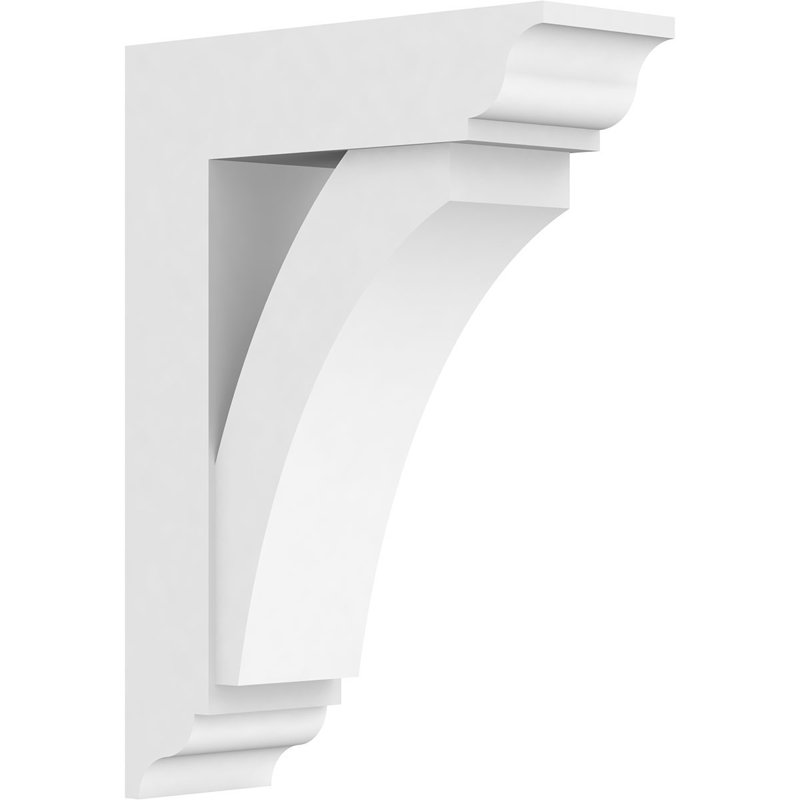 Support en uréthane standard standard avec extrémités traditionnelles, brun clair apprêté Thorton, H 22 po x l 5 po x P 16 po