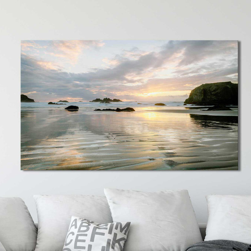 «Pacific Cove», reproduction de photo, H 24 po x l 40 po x P 1,5 po, Toile tendue