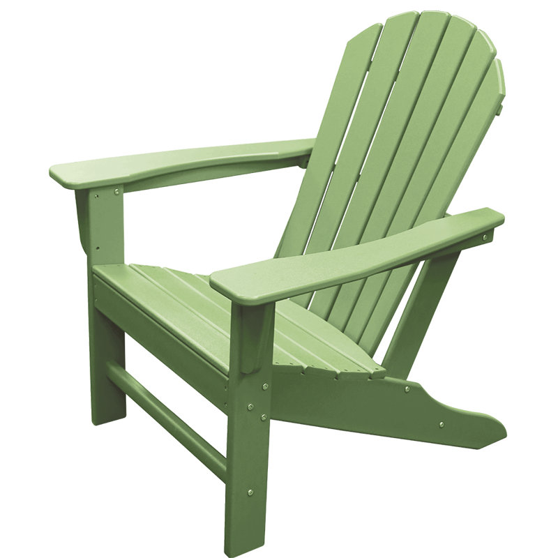 Mint Green Plastic Adirondack Armchair for Outdoor Use