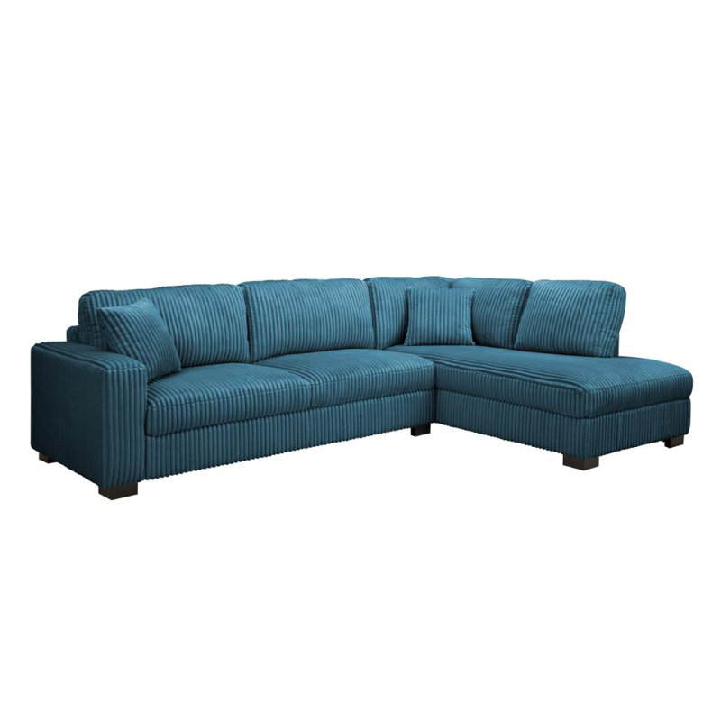 Tristan Corner Sofa, Right Hand Facing, Green Chenille