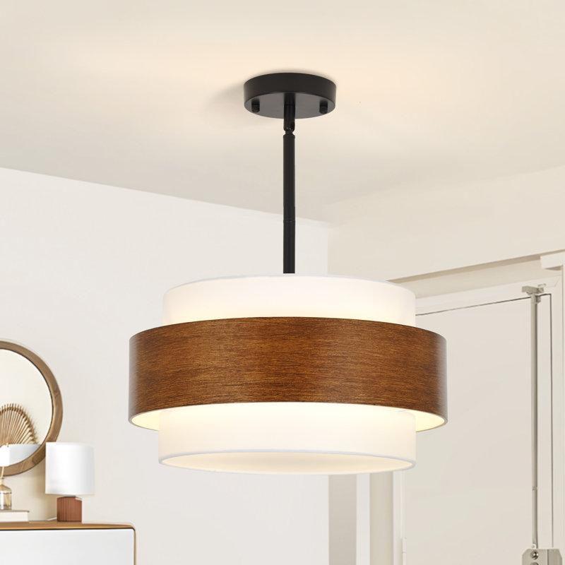 4 - Light Dimmable Drum Chandelier
