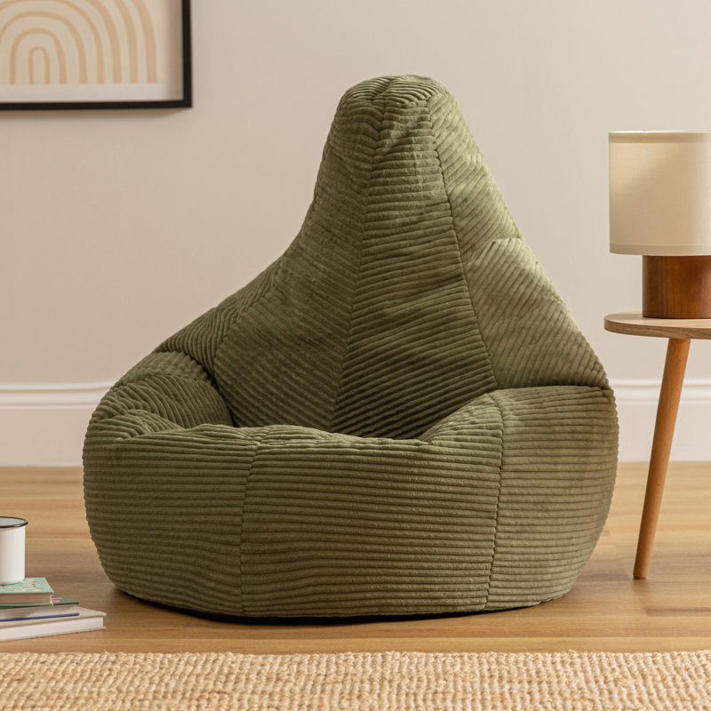 icon Dalton Medium Beanbag Corduroy Navy Blue, Green