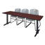 Table de formation Neyland Cain T-Base et 3 chaises empilables Zeng-32520382-32520383