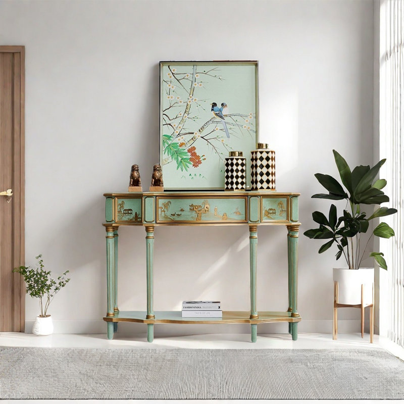 Console Retro Luxury, Bleu sarcelle