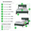 Rozy Luxury Fabric Upholstered Bed Frame - Crisp Minimalist Design Eco Fabric-1149119997-1149119996