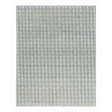 Rug & Kilim’S Modern Block Print Rug In Blue With White Floral Patterns
