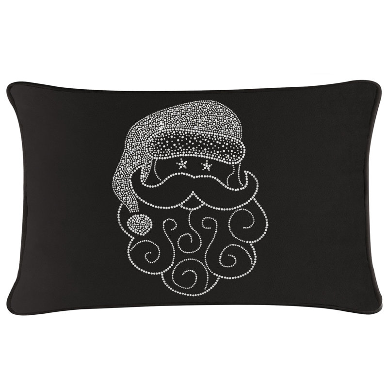 Coussin Sparkles Home Conception de Noël des Fêtes | Insertion de plumes | Lavable à la machine, Velours noir