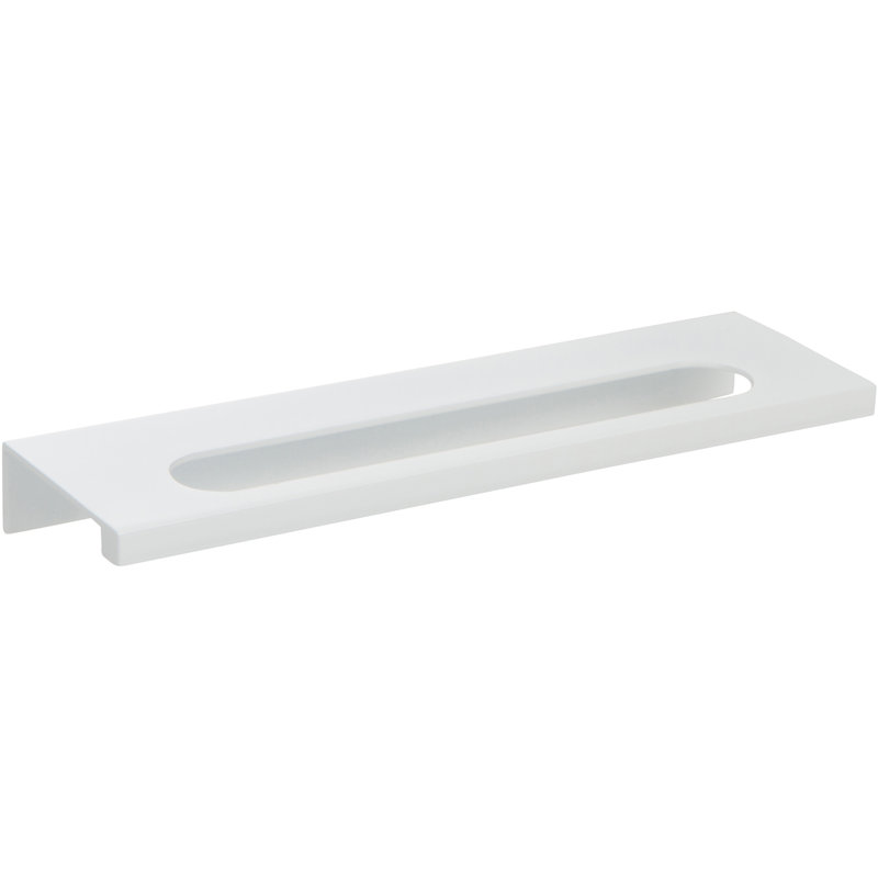 Modern Square Finger pull, 5 1/16", Brushed Nickel
